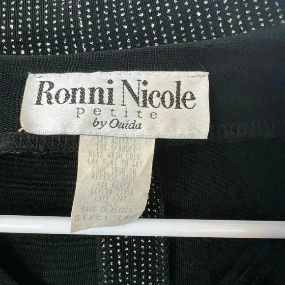 Vintage Ronni Nicole Petite by Ouida- Maxi Dress with Sparkle Jacket- 14 Petite - Picture 3 of 10